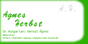 agnes herbst business card